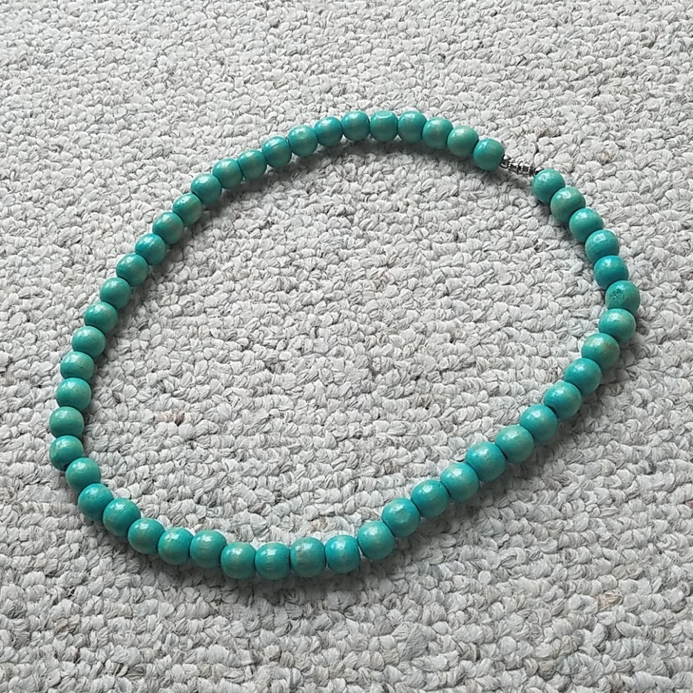 Vintage Wooden Beaded Necklace